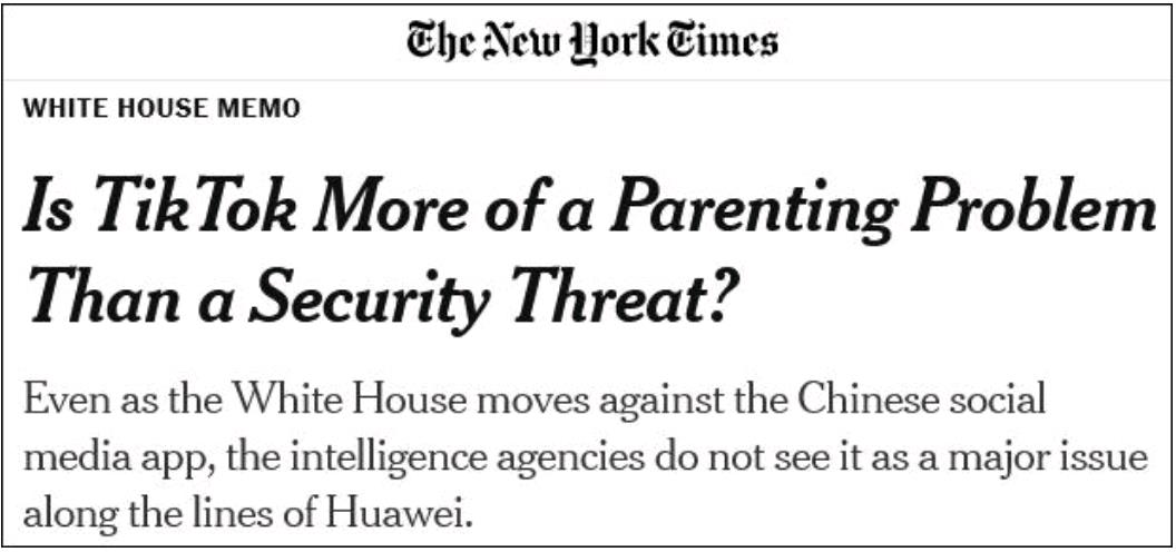 CIA:无证据显示中国政府获取TikTok用户数据