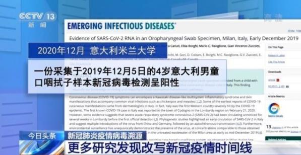 更多研究发现改写新冠疫情时间线